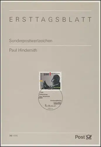 ETB 36/1995 Paul Hindesmith, compositeur