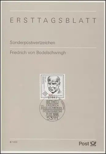 ETB 02/1996 - Friedrich von Bodelschwingh, Theologe