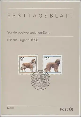 ETB 03+03a/1996 Jeunesse: races de chiens, collie, chow-chow