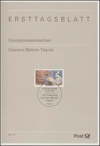 ETB 08/1996 - Giovanni Battista Tiepolo, peintre