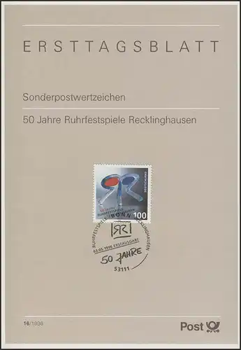 ETB 16/1996 - Ruhrfestspiele, Recklinghausen