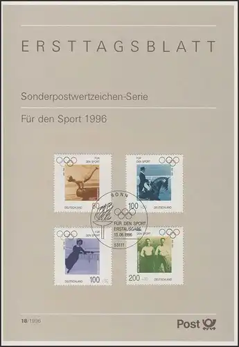 ETB 18/1996 - Aide sportive: Jeux olympiques, tournois d'art