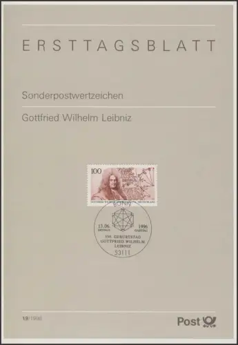 ETB 19/1996 - Gottfried Wilhelm Leibniz, Philosoph