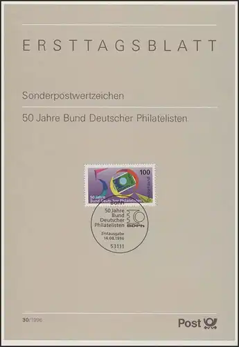 ETB 30/1996 - Tag der Briefmarke, BDPh