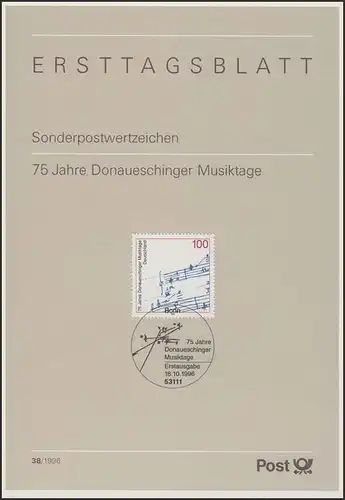 ETB 38/1996 - Journées musicales Donaueschinger, Bachchicha