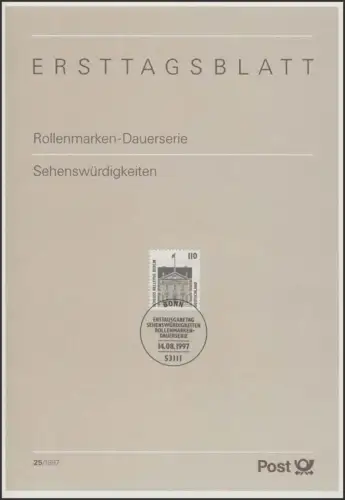 ETB 25/1997 - SWK 110 Pf. Schloss Bellevue Berlin