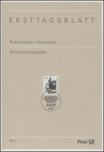 ETB 26/1997 - SWK 220 Pf. Brühlsche Terrasse Dresden