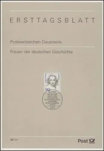 ETB 28/1997 Frauen 110 Pf - Marlene Dietrich, Sängerin