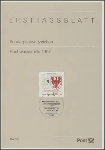 ETB 28A/1997 Aide aux inondations Brandenburg
