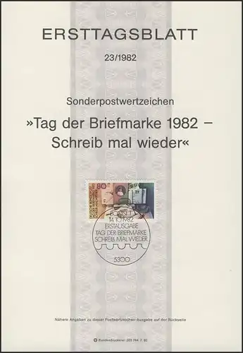 ETB 23/1982 Tag der Briefmarke, Schreibtisch