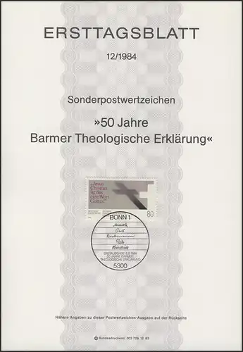 ETB 12/1984 Barmer L'éducation théologique