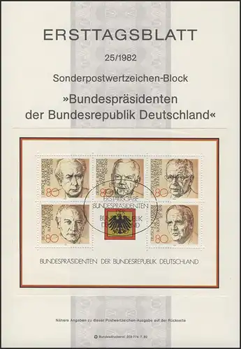 ETB 25/1982 - Block: Demokratie, Bundespräsidenten