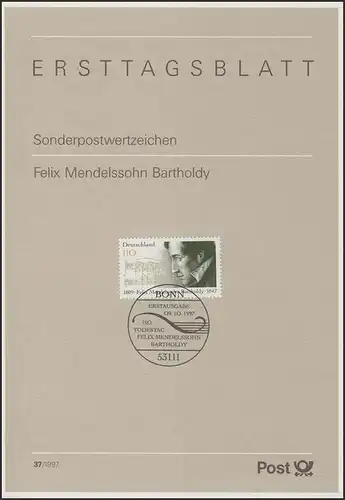 ETB 37/1997 Felix Mendelssohn Bartholdy, compositeur