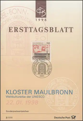 ETB 02/1998 Kulturerbe, Kloster Maulbronn