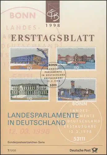 ETB 07/1998 Landesparlamente, Potsdam, Berlin, Munich