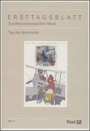 ETB 35/1997 - Block: Tag der Briefmarke, Flugzeug