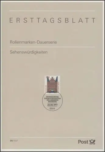 ETB 30/1997 - SWK 510 Pf. Holstentor Lubeck
