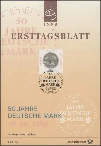 ETB 20/1998 Mark allemand..