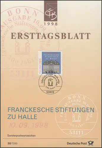 ETB 30/1998 Franckesche Stiftungen, Halle