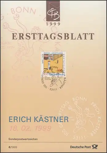 ETB 06/1999 Erich Kästner, Schriftsteller