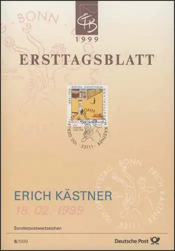 ETB 06/1999 Erich Kästner, Schriftsteller