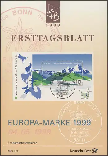 ETB 15/1999 Block: Nationalpark Berchtesgaden