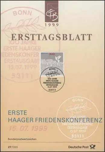 ETB 27/1999 - Haager Friedenskonferenz