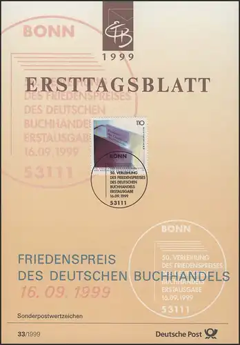 ETB 33/1999 - Friedenspreis des Dt. Buchhandels