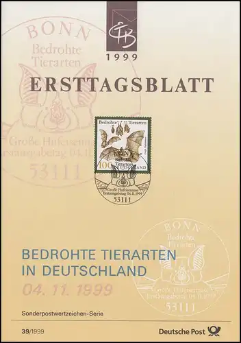 ETB 39/1999 Bedrohte Tierarten, Fledermaus