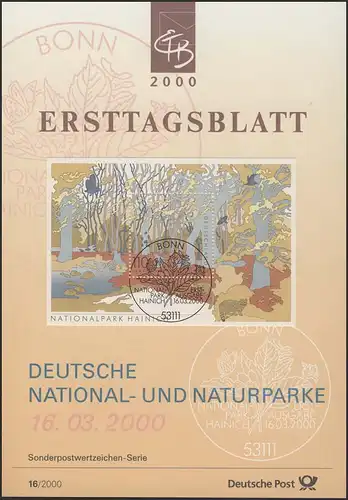 ETB 16/2000 - Bloc: Parc national de Hainich