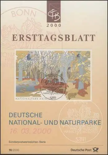 ETB 16/2000 - Bloc: Parc national de Hainich