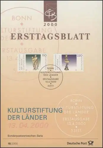 ETB 18/2000 Kulturstiftung, Kunstwerke, Skulpturen