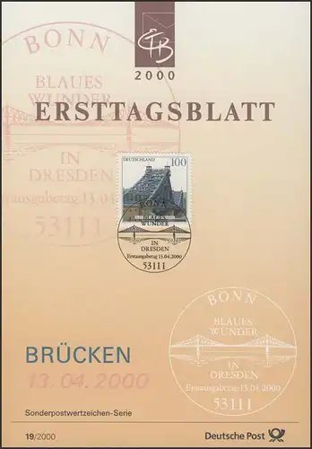 ETB 19/2000 Brücken, Elbbrücke, Dresden