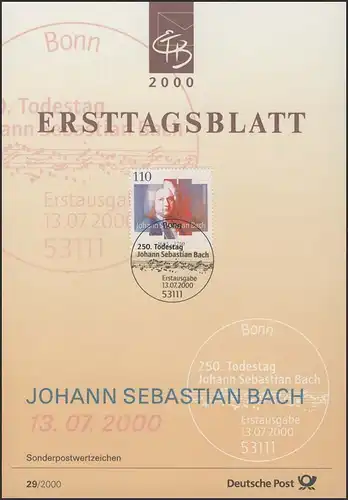 ETB 29/2000 Johann Sebastian Bach, Komponist