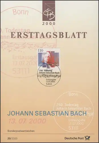 ETB 29/2000 Johann Sebastian Bach, compositeur