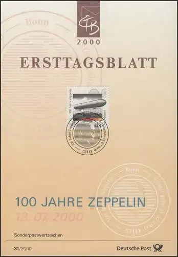 ETB 31/2000 Zeppelin, Luftschiffe