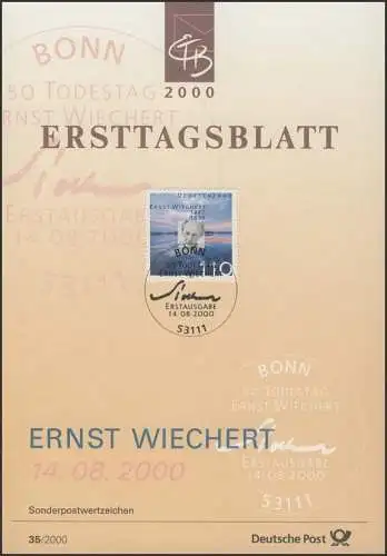 ETB 35/2000 Ernst Wiechert, Schriftsteller