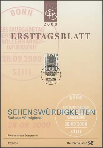 ETB 42/2000 SWK: Rathaus, Wernigerode