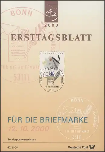 ETB 47/2000 Journée du timbre-poste