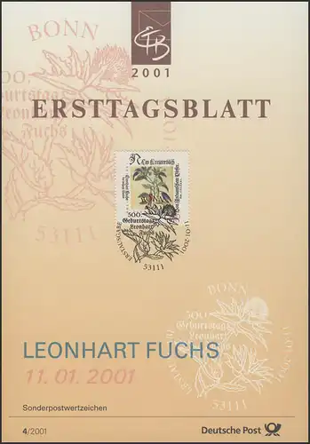 ETB 04/2001 Leonhart Fuchs, Médecin, Botaniste