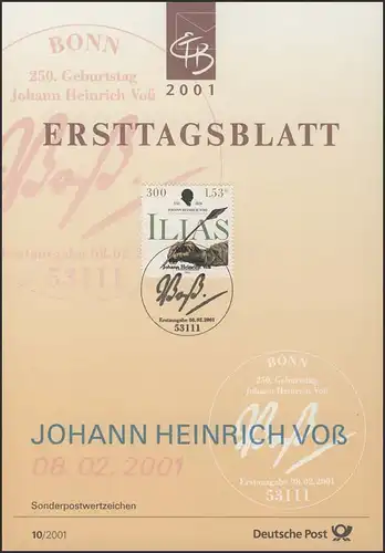 ETB 10/2001 Johann Heinrich Voß, Schriftsteller