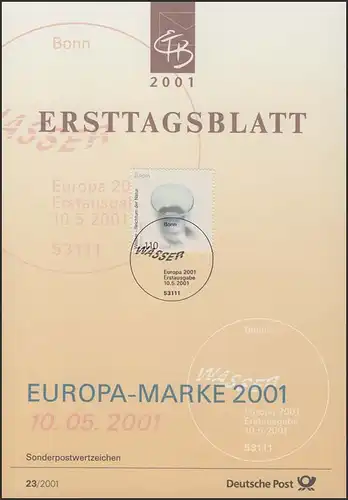 ETB 23/2001 Eau, donateur de vie Europe CEPT