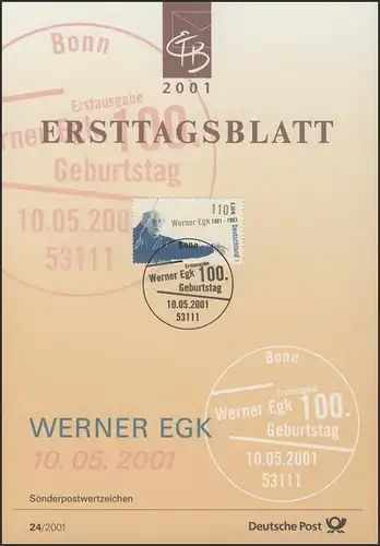 ETB 24/2001 Werner Egk, Komponist