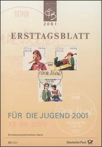 ETB 25/2001 Jugend: Kinderbücher Heidi, Pipi Langstrumpf, Pinocchio