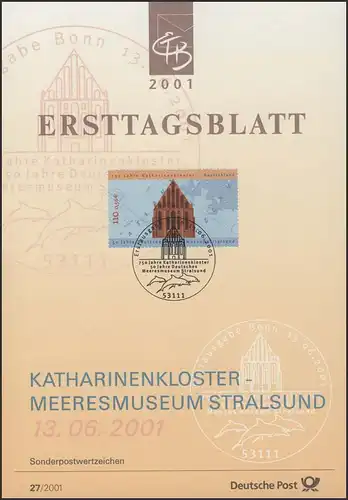 ETB 27/2001 Monastère de Catherine, Musée de la mer, Stralsund