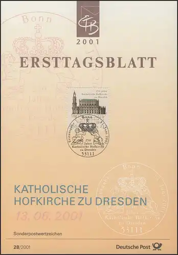 ETB 28/2001 Katholische Hofkirche, Dresden