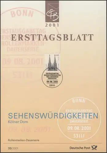 ETB 33/2001 SWK: Cologneer Dom