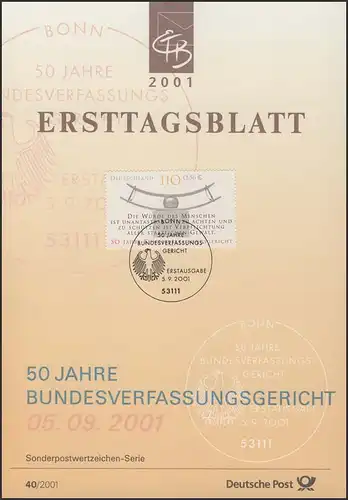 ETB 40/2001 - Bundesverfassungsgericht
