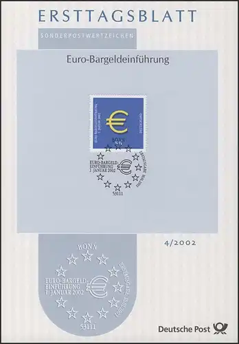 ETB 04/2002 - Pièces en euros, billets