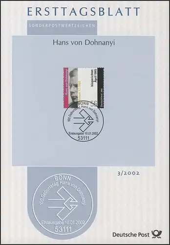 ETB 03/2002 - Hans von Dohnanyi, Widerstandskämpfer